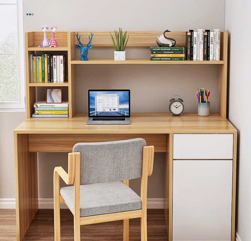 Bàn làm việc MDF vân gỗ phong cách Bắc Âu